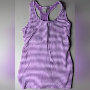 Athleta Lavender Striped Tank Top